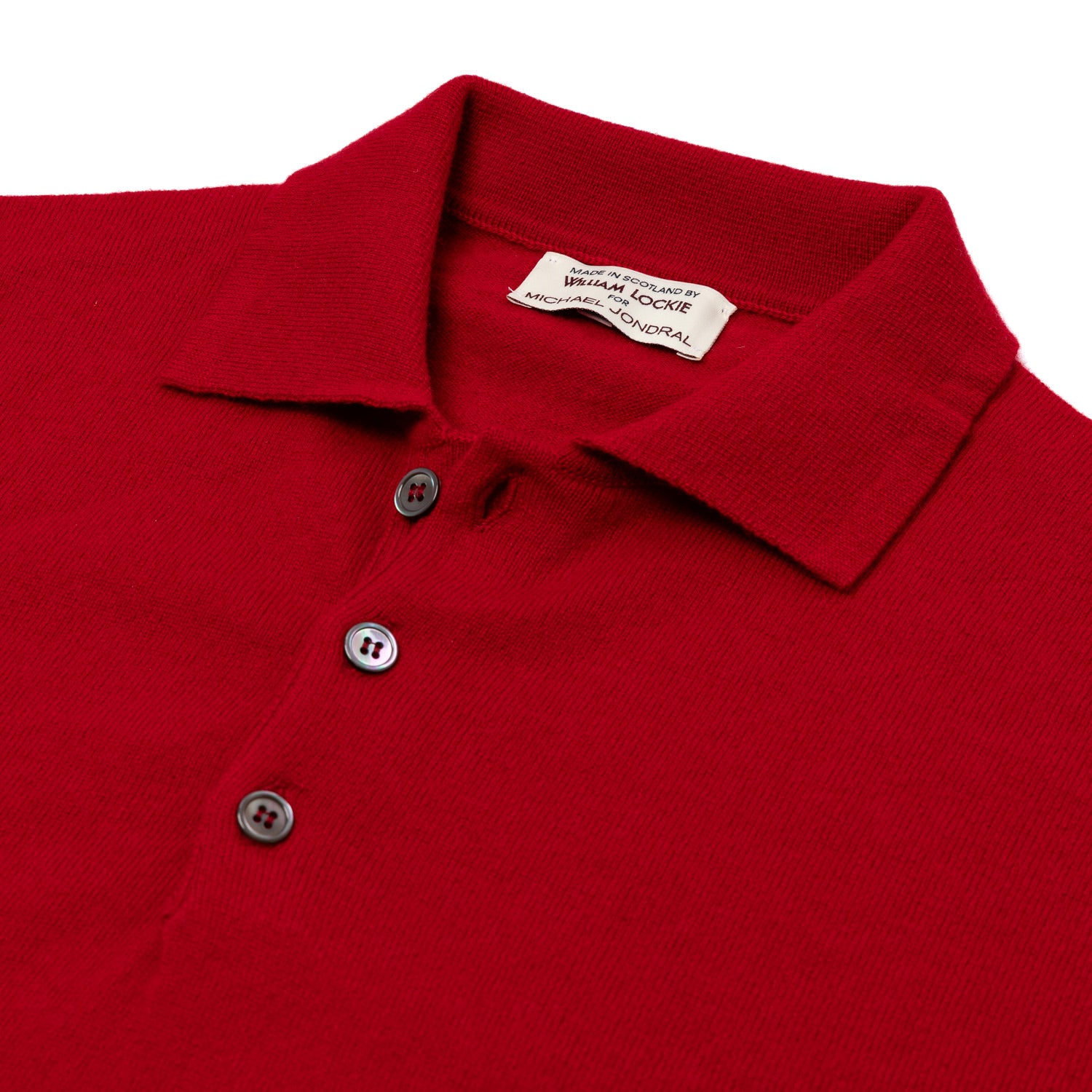 Knitted polo "Oxton Sportshirt" made of fine Scottish 1-Ply cashmere